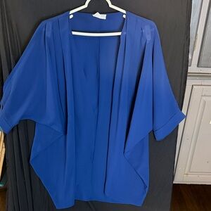 Open-Front Royal Blue Women's Cardigan